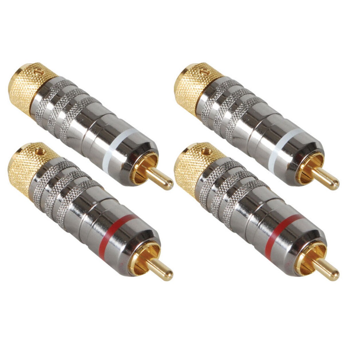 Parts Express Audiophile Locking Rca Connector 2 Pair 